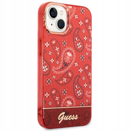 Guess hardcase Bandana Paisley tworzywo — etui do iPhone 14, czerwony