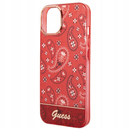 Guess hardcase Bandana Paisley tworzywo — etui do iPhone 14, czerwony