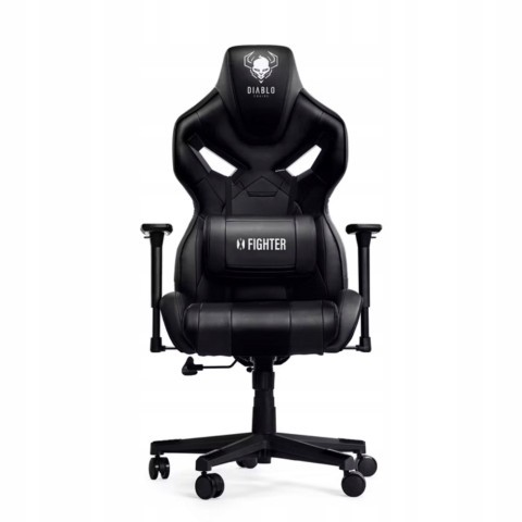 Fotel gamingowy Diablo Chairs X-Fighter czarny skóra sztuczna Normal S