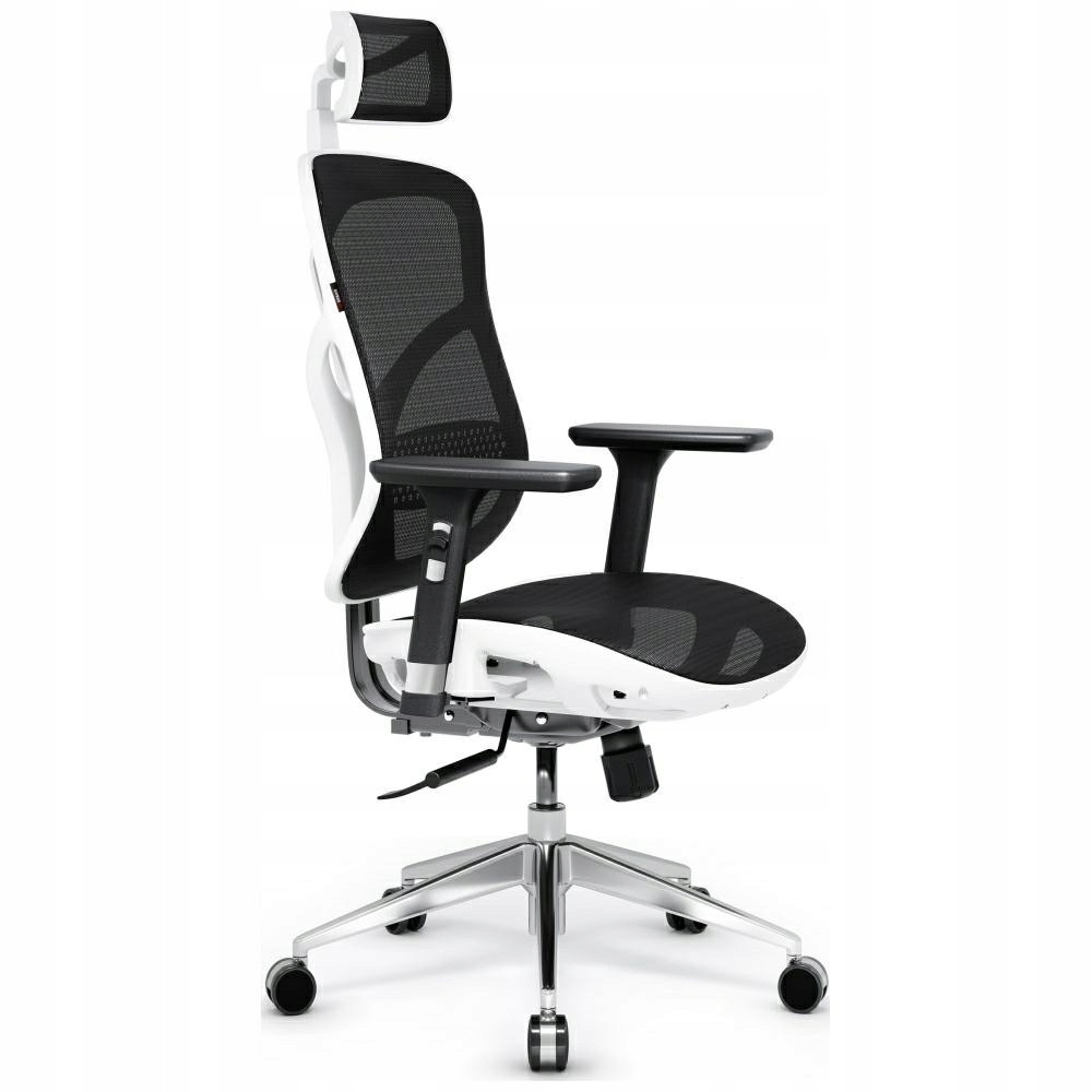 Fotel ergonomiczny obrotowy Diablo Chairs V-Basic biało-czarny