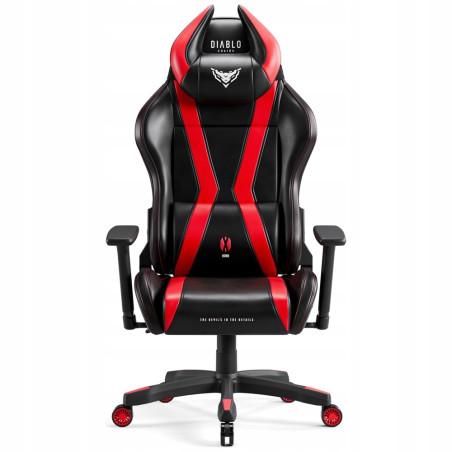 Fotel gamingowy Diablo Chairs X-Horn 2.0 czarno-czerwony skóra sztuczn