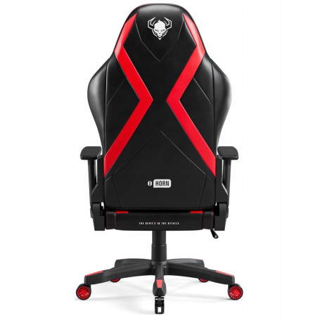 Fotel gamingowy Diablo Chairs X-Horn 2.0 czarno-czerwony skóra sztuczn