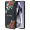 Guess Flowers Print MagSafe — etui do Galaxy S25, czarne
