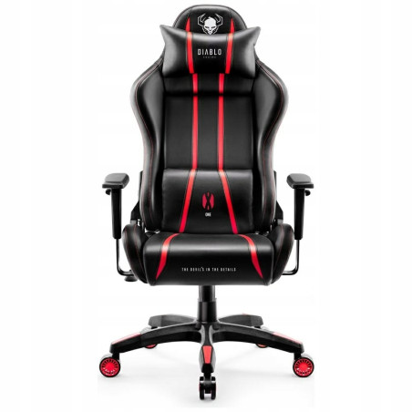 Fotel gamingowy Diablo X-One 2.0 czarno-czerwony skóra sztuczna rozkła