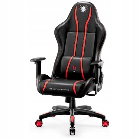 Fotel gamingowy Diablo X-One 2.0 czarno-czerwony skóra sztuczna rozkła