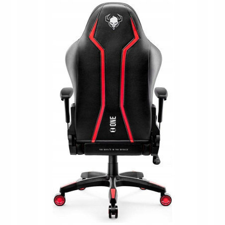 Fotel gamingowy Diablo X-One 2.0 czarno-czerwony skóra sztuczna rozkła