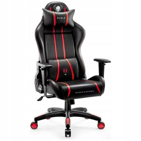 Fotel gamingowy Diablo X-One 2.0 czarno-czerwony skóra sztuczna rozkła