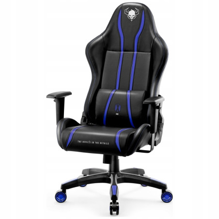 Fotel gamingowy Diablo Chairs X-One 2.0 czarno-niebieski skóra sztuczn