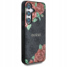 Guess Flowers Print MagSafe — etui do Galaxy S25, czarne