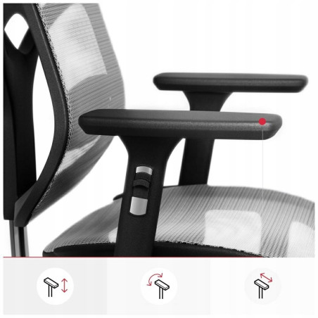 Fotel ergonomiczny Diablo Chairs V-Basic czarno-szary