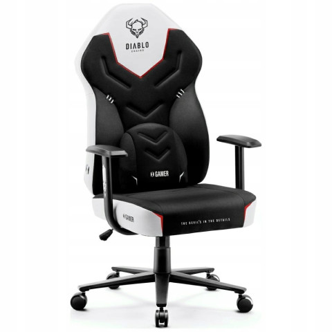 Fotel gamingowy Diablo Chairs X-Gamer 2.0 biały tkanina