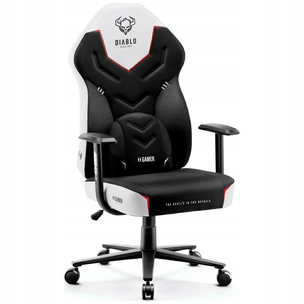 Fotel gamingowy Diablo Chairs X-Gamer 2.0 biały tkanina