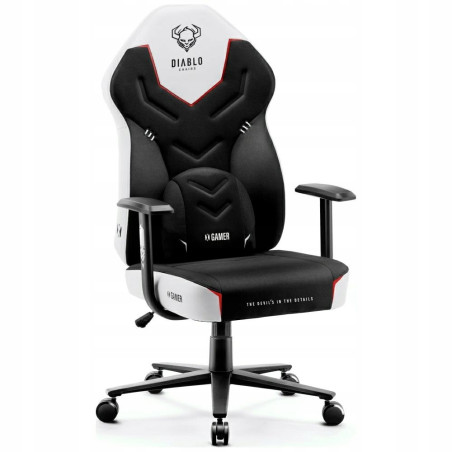 Fotel gamingowy Diablo Chairs X-Gamer 2.0 biały tkanina