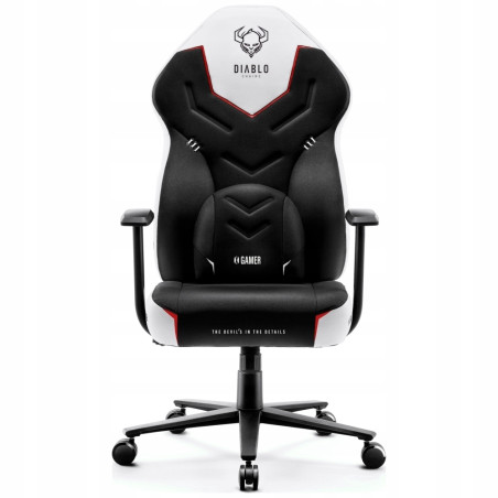 Fotel gamingowy Diablo Chairs X-Gamer 2.0 biały tkanina