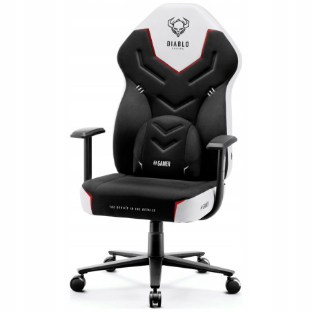 Fotel gamingowy Diablo Chairs X-Gamer 2.0 biały tkanina