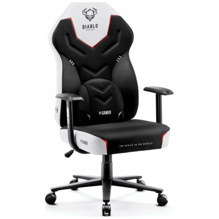 Fotel gamingowy Diablo Chairs X-Gamer 2.0 biały tkanina