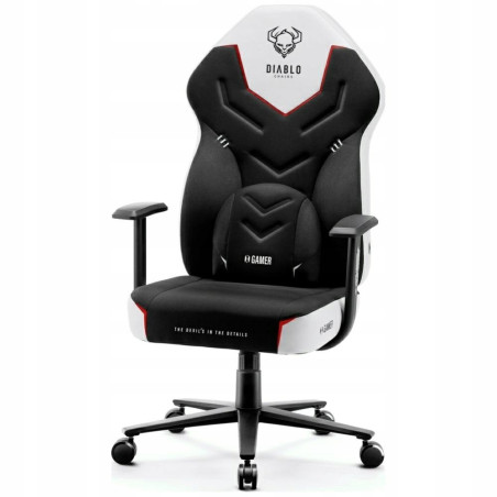 Fotel gamingowy Diablo Chairs X-Gamer 2.0 biały tkanina