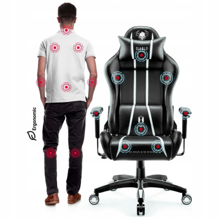Fotel gamingowy Diablo Chairs X-One 2.0 Normal Size czarno-biały