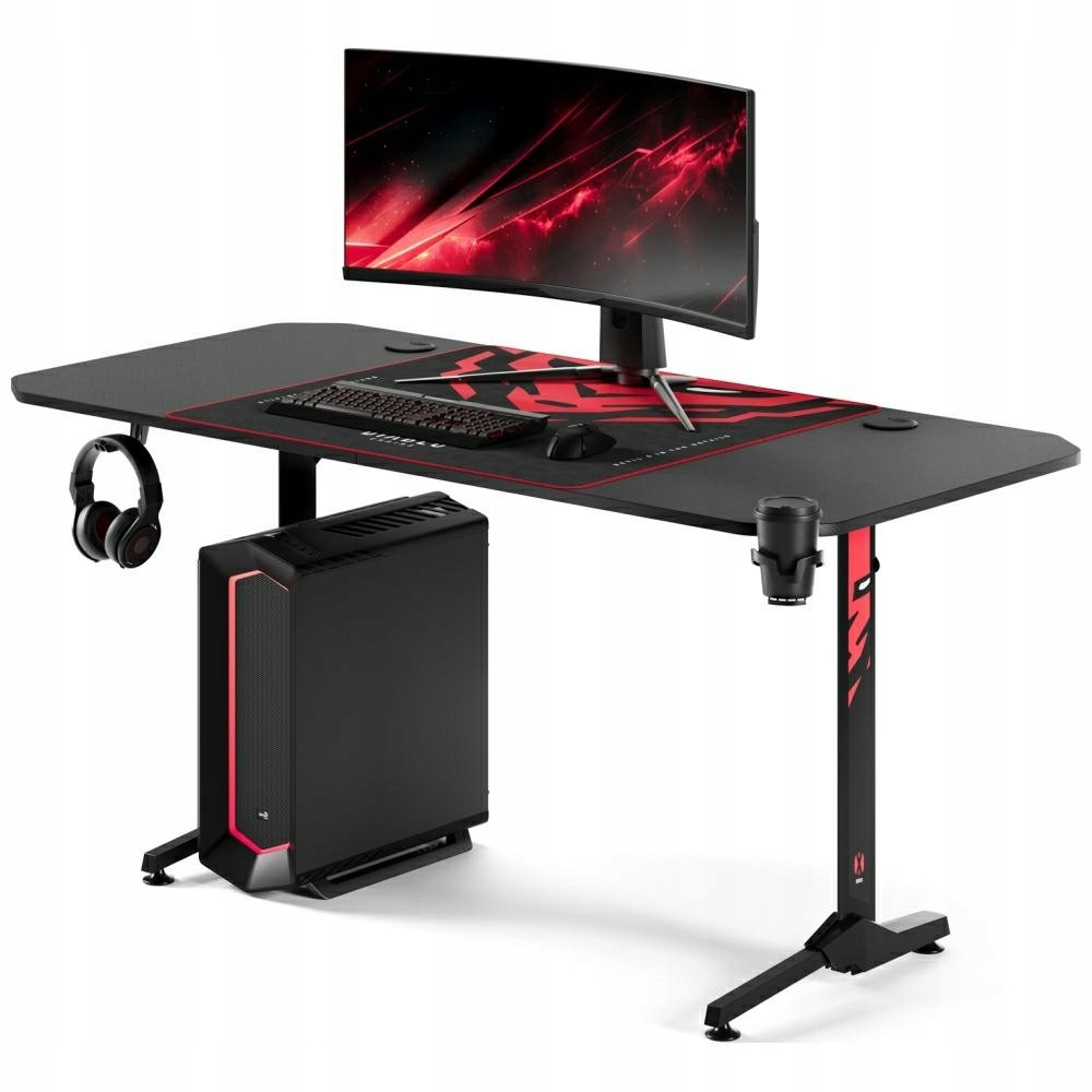 Biurko gamingowe Diablo Chairs X-Mate 1600 czarne 160cm