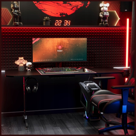 Biurko gamingowe Diablo Chairs X-Mate 1600 czarne 160cm