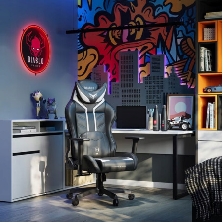 Neon LED do pokoju gamingowego czarny Diablo Chairs