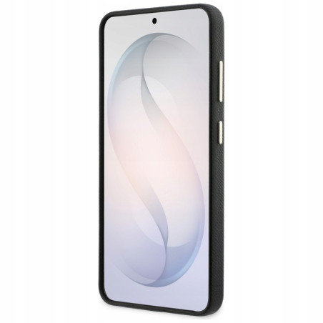 Guess Grained Big 4G Metal — etui do Galaxy S26, czarne
