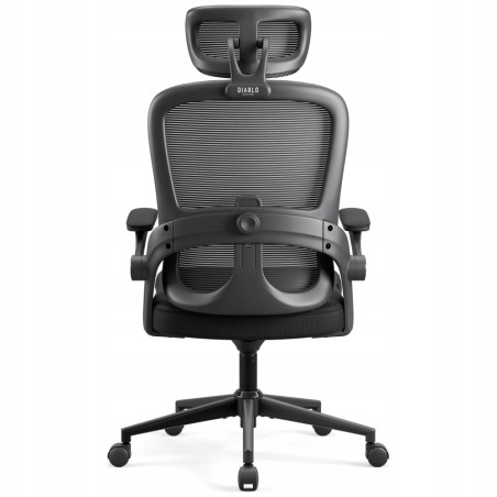 Fotel biurowy ergonomiczny czarny siatka obrotowy Diablo Chairs V-Ligh