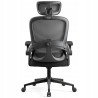 Fotel biurowy ergonomiczny czarny siatka obrotowy Diablo Chairs V-Ligh