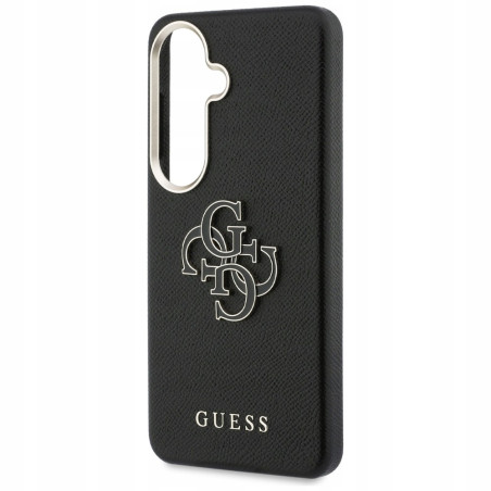Guess Grained Big 4G Metal — etui do Galaxy S26, czarne