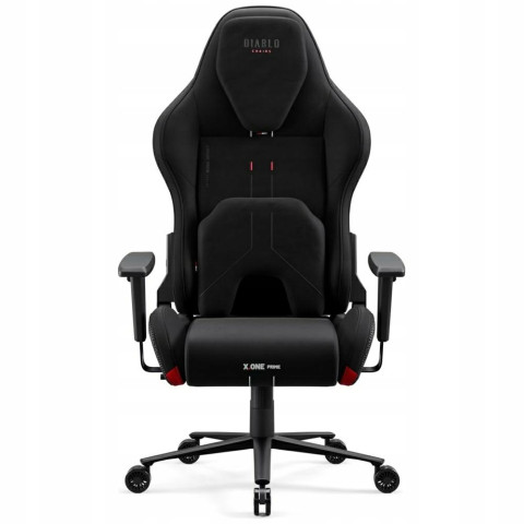 Fotel gamingowy z poduszką lędźwiową czarny tkanina Diablo X-One PRIME