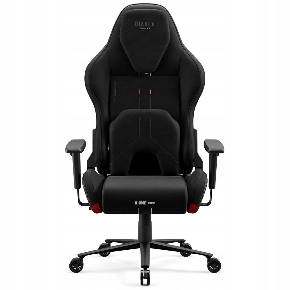 Fotel gamingowy z poduszką lędźwiową czarny tkanina Diablo X-One PRIME