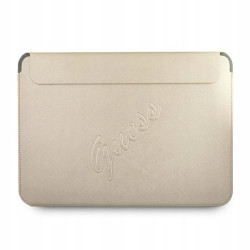 Guess Pokrowiec na laptopa 13 Guess Saffiano Script złoty damski