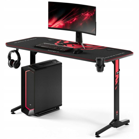 Biurko gamingowe X-Mate 1400 czarne prostokątne Diablo Chairs
