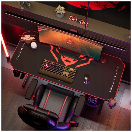 Biurko gamingowe X-Mate 1400 czarne prostokątne Diablo Chairs