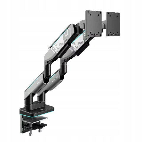 Uchwyt do 2 monitorów 35 cali VESA 75x75 szaro-czarny Diablo X-Arm