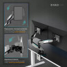 Uchwyt do 2 monitorów 35 cali VESA 75x75 szaro-czarny Diablo X-Arm