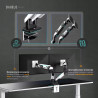 Diablo Uchwyt na monitory podwójny 35 RGB X-Arm Dual VESA 75x75 biało-