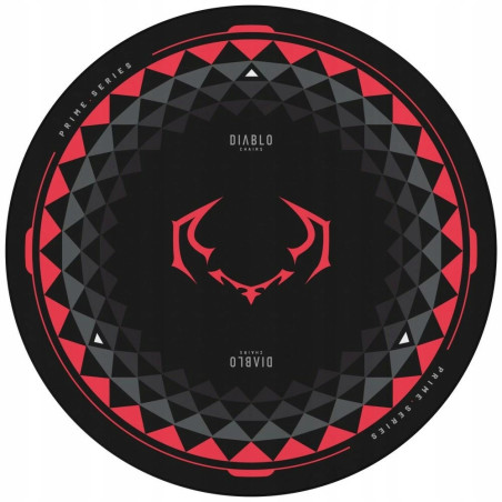 Mata pod fotel Diablo Chairs antypoślizgowa czarno-czerwona na podłogę