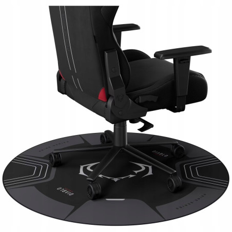 Mata pod fotel antypoślizgowa czarno-szara podłogowa Diablo Chairs
