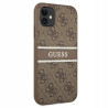 Guess 4G Stripe — etui do iPhone 11, brązowe
