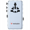 Adapter podróżny Verbatim EU/UK/US GaN 70W USB-C USB-A PD