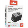 Adapter podróżny EU/UK/US GaN 170W 2xUSB-A 3xUSB-C PD czarny Verbatim