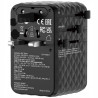 Adapter podróżny Verbatim EU/UK/US GaN 100W USB-C 2xUSB-A PD czarny