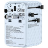 Adapter podróżny Verbatim EU/UK/US GaN 100W 2xUSB-C 1xUSB-A niebieski