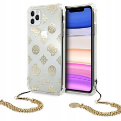 Guess hardcase Peony Chain Collection — etui do iPhone 11 Pro, złote