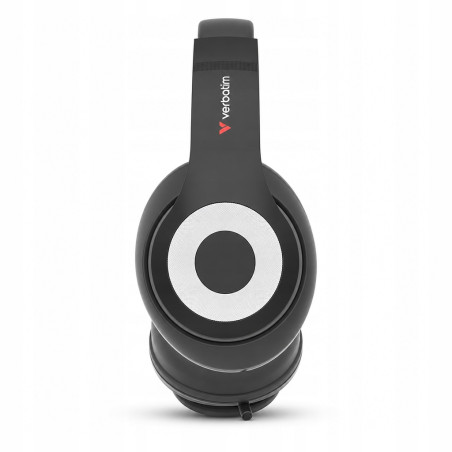 Słuchawki nauszne USB-C z mikrofonem czarne plug and play Verbatim