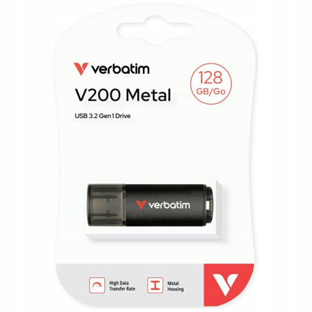 Pendrive Verbatim V200 128GB USB-A czarny 30212 tworzywo sztuczne