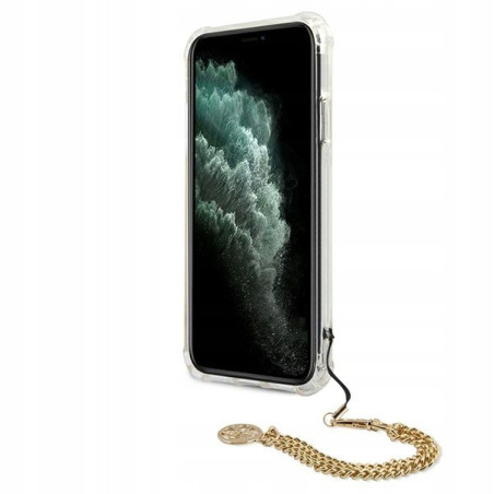 Guess hardcase Peony Chain Collection — etui do iPhone 11 Pro, złote