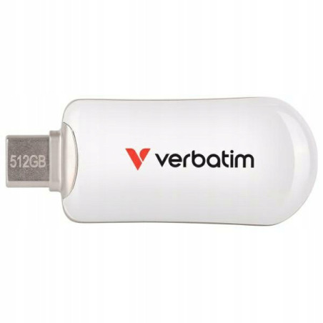 Pendrive Verbatim Plectra 512GB USB-C biały/white 30231