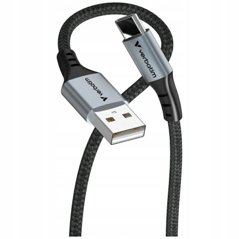 Kabel USB-C do USB-A 120cm czarny QC Sync Charge Verbatim przewód